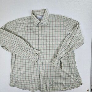 Joseph Turner Yorkshire Mens 18 37R Pure Cotton Tattersall Check Shirt Green L/S
